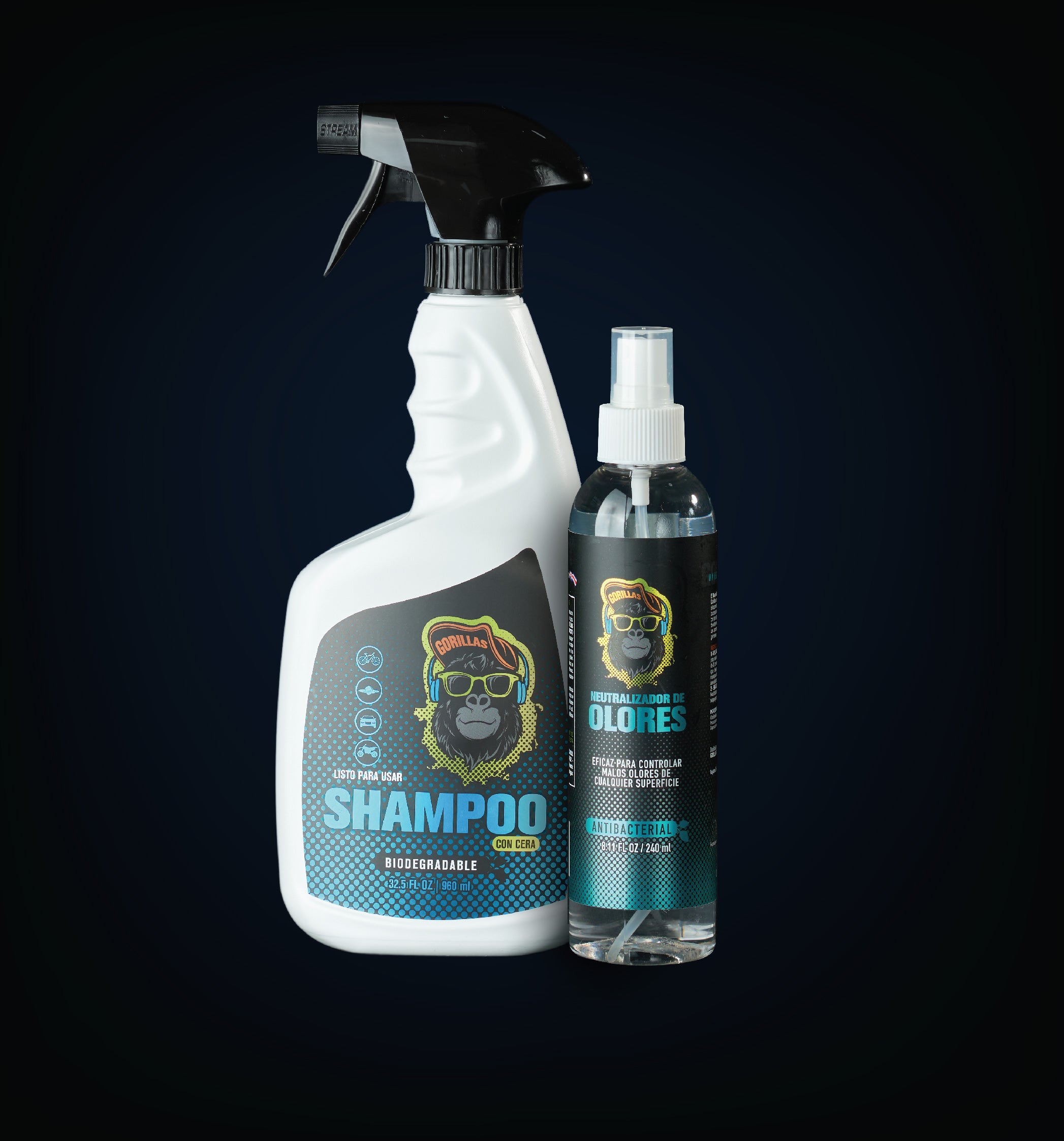 DÚO DE FRESCURA: SHAMPOO + NEUTRALIZADOR DE OLORES GORILLAS