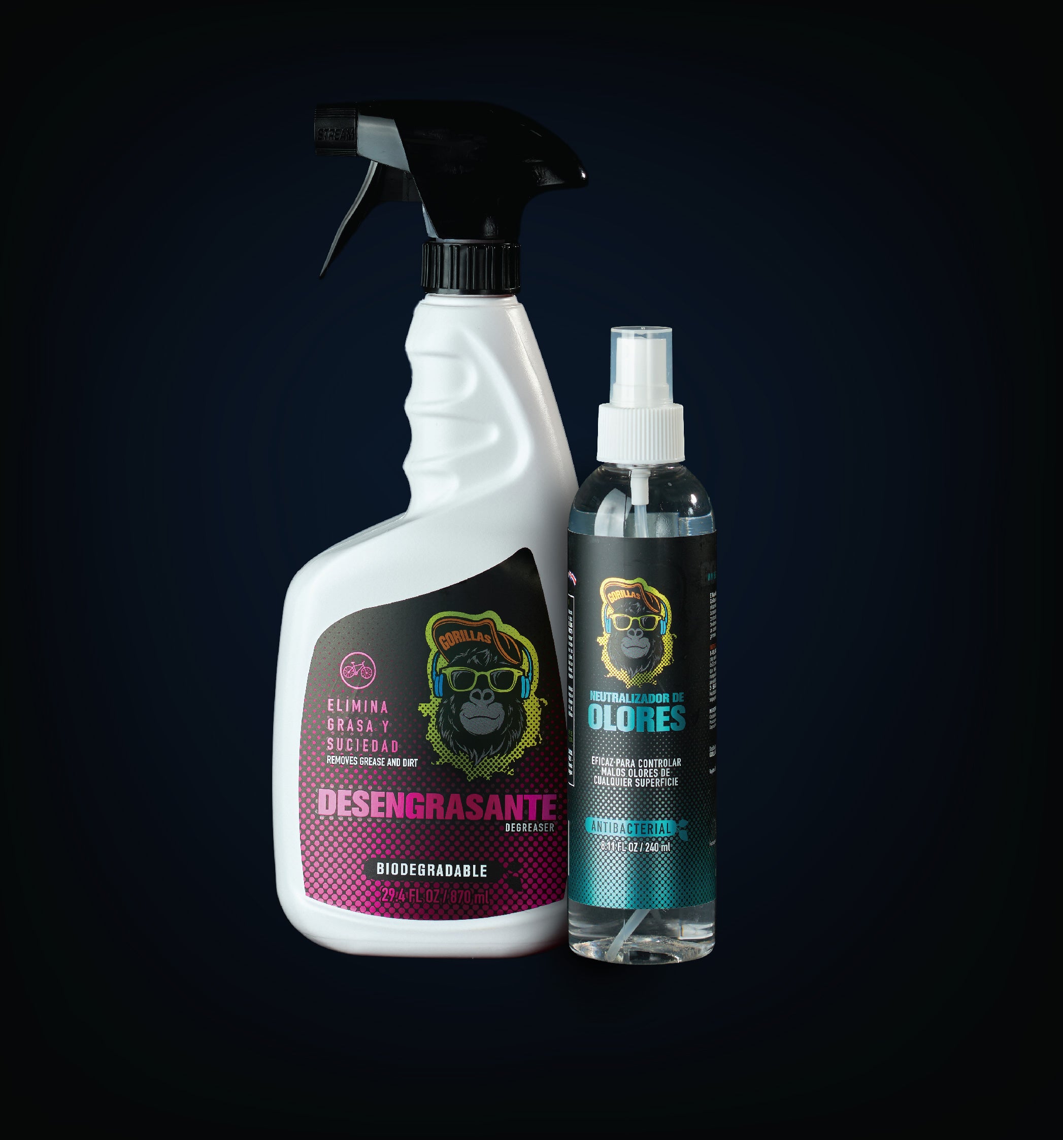 COMBO FRESCURA Y LIMPIEZA: DESENGRASANTE + NEUTRALIZADOR DE OLORES GORILLAS